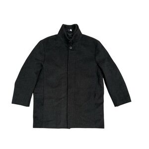 Nautica Black Pea Coat with High Collar and Mid-Length Design Men’s 46R